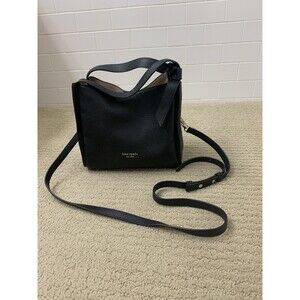 Kate Spade Black Knott Medium Crossbody Bag Pebbled Leather